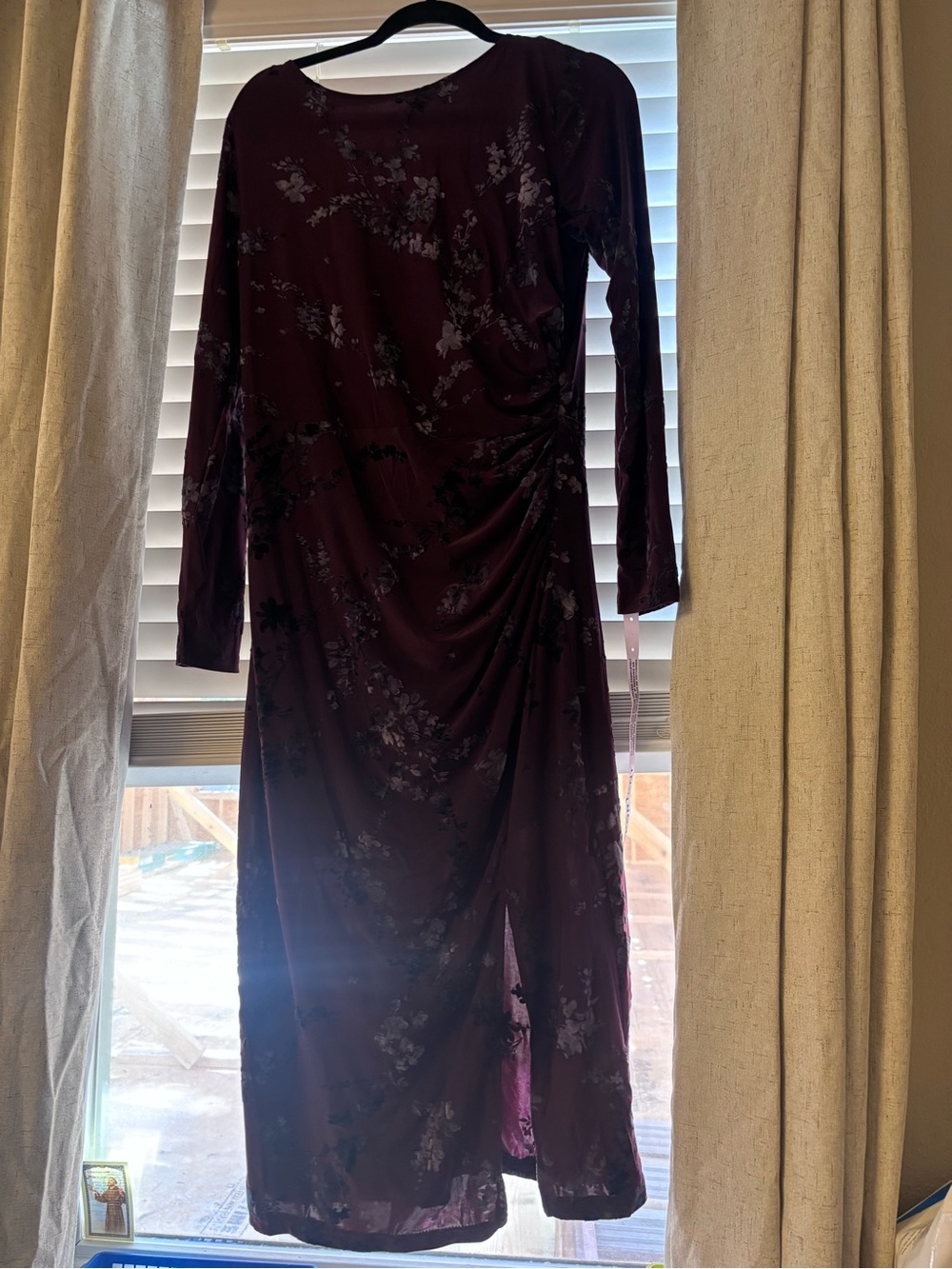 NWT Elizabeth Midi Dress Dark Plum XL - Picture 5 of 5